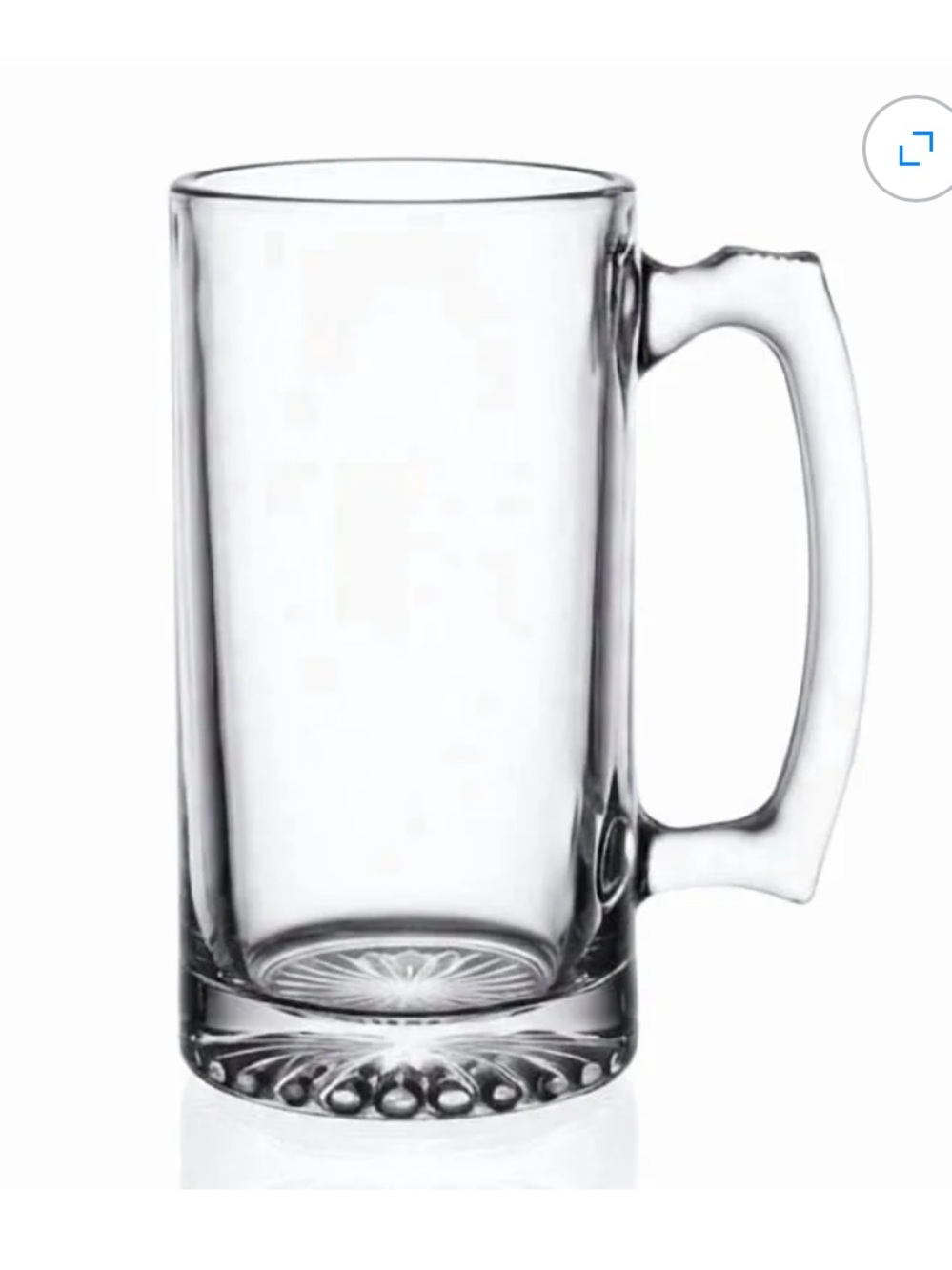 Clear Glass Beer Mug - Classic Handle Design
